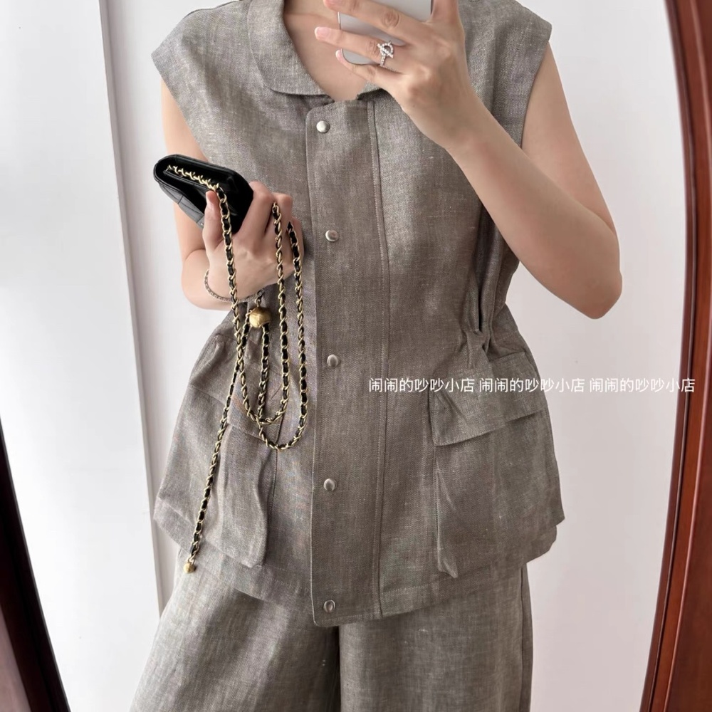 Moon Leigh Golden Onion Rain Dew Hemp Old Money Wind Vest